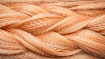 Generated Image closeup of a single strand of hair , pattern and texture photo