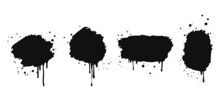Abstract background. spray paint graffiti banners and ink splashes, ink blots. Spray Paint Element isolated on White Background vector