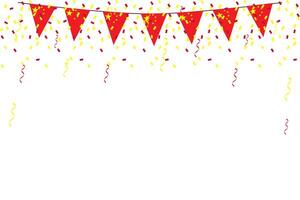 Flag of China bunting background decoration vector