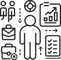Human resource management element set vector