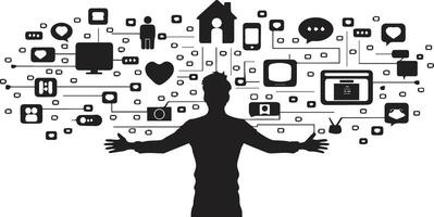Graphics resource elements with human silhouette vector