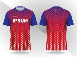 red blue abstract pattern background for sport jersey design and mockup vector