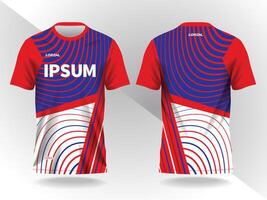 swirl red and blue abstract background and pattern for sport jersey design and mockup vector
