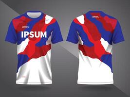 camo red and blue abstract background and pattern for sport jersey design and mockup vector