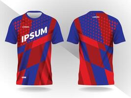 abstract red and blue background and pattern for sport jersey design and mockup vector