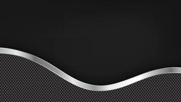 Metal plate geometric shape with kevlar pattern background. vector