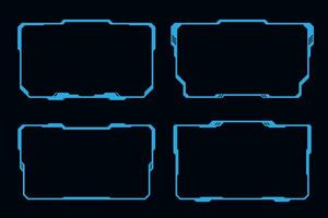 Technology futuristic frame element. HUD sci-fi design element. vector