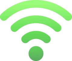 Light green internet wireless wifi symbol icon vector