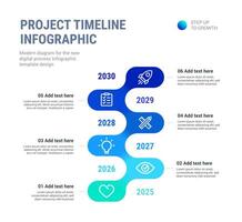 Vertical Timeline Infographic Template vector