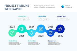 Project Timeline Infographic template vector