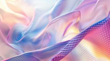 Pastel gradient abstract background with dynamic shapes composition and halftone photo