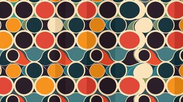 Geometric abstract seamless pattern with colorful rounded tiles endless ornament texture photo
