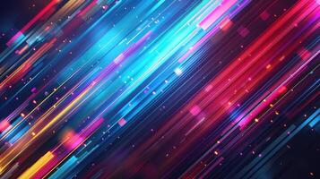 Multicolored lines abstract geometric tech background photo