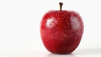 Red apple isolated on white background, clipping path, full depth of field photo