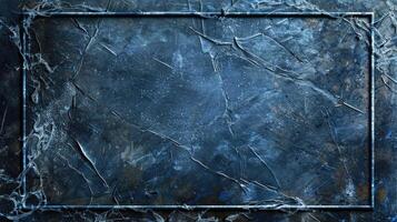 A blue marble background with a square frame photo