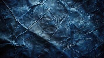 leather background or texture in color of dark blue design photo