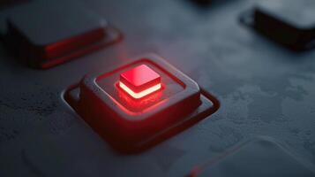 on off toggle switch turned on. Business startup concept. 3D Rendering photo