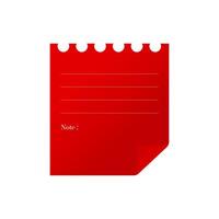 Empty note paper illustration. Blank sheet label design. vector