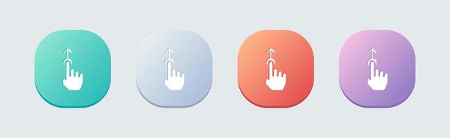 Drag solid icon in flat design style. Cursor signs illustration. vector