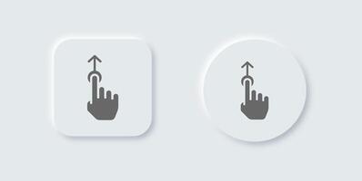 Drag solid icon in neomorphic design style. Cursor signs illustration. vector