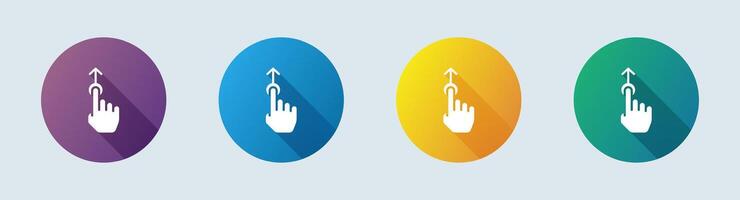 Drag solid icon in flat design style. Cursor signs illustration. vector