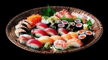 Sushi roll japanese food style photo