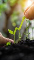 Business Growth Concept Background with Rising Graphs and Success Indicators photo
