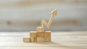 Business Growth Concept Background with Rising Graphs and Success Indicators photo