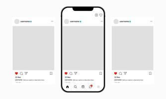 Social media carousel smartphone layout mockup template vector