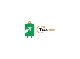 Travel concept logo design vector