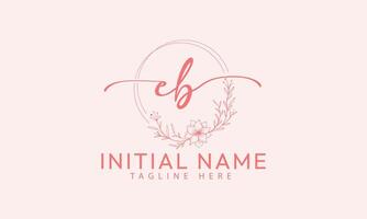 EB B A initial signature logo template vector