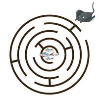 Game labyrinth find a way stingray illustration vector