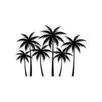 Palm Tree Icon Illustration Silhouette for Tropical Vibes and Relaxation vector