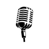 Voices in Motion Radio Live Broadcasting Microphone Icon logo vector