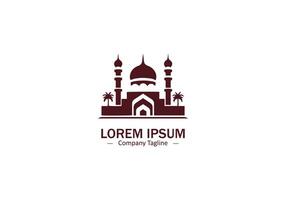 Abstract mosque logo icon design vector