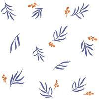leaves seamless pattern. Hand drawn outline design for fabric and card. Luxury minimal style wallpaper with botanical leaves. vector