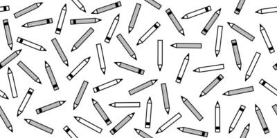 seamless pattern of pencil icon on white background. hand drawn pencil design for back to school concept. vector