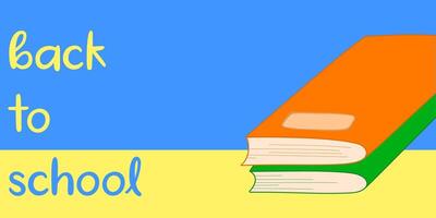 Back to School text. Colorful simple Background Illustration Flat Style. Suitable for poster, cover, web, social banner, or flyer. vector