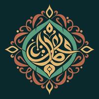 arabic calligraphy of the name of god, the name of god, the name vector