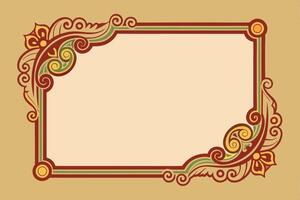 an ornate frame with a decorative border vector