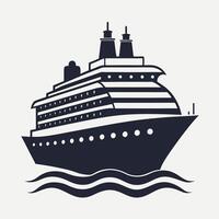 cruise ship icon on white background vector