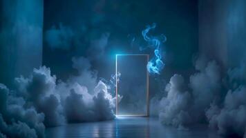 3d abstract background with ultraviolet neon lights video