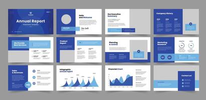 Annual Report Presentation Template vector