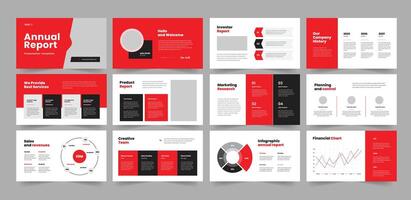 Annual Report PowerPoint Presentation and Annual Report Slide Template vector