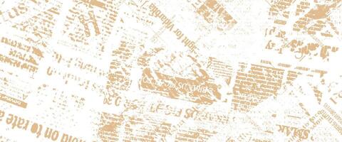 Abstract seamless pattern with fragments of unreadable newspaper vector