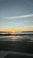 sunset with a beautiful sky photo