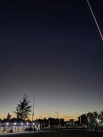 sunset with beautiful sky color degradation photo