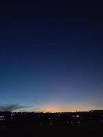 sunset with beautiful sky color degradation photo