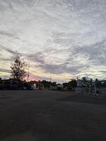 sunset with beautiful sky color degradation photo