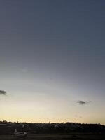 sunset with beautiful sky color degradation photo